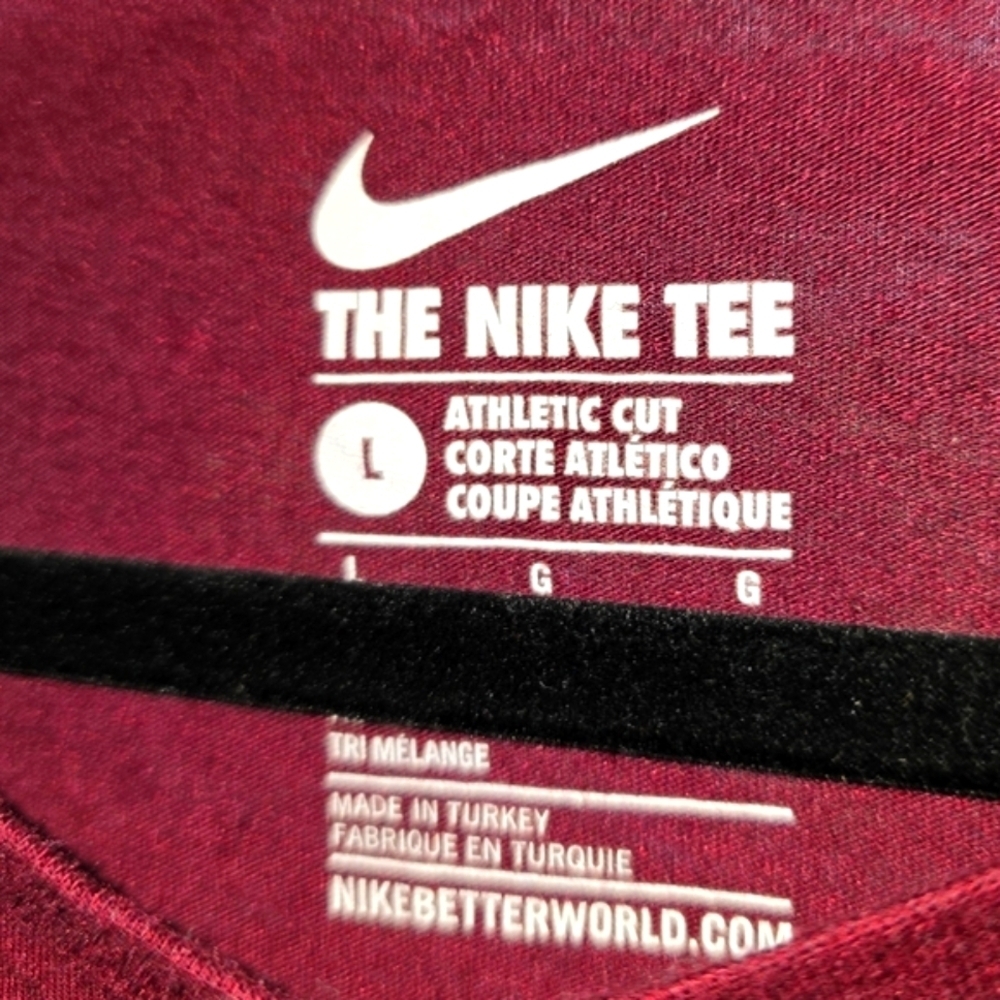 Nike Athletic Fit Tee Shirt | Men’s Large | Tri-Blend Logo Tee Virginia Tech - Picture 3 of 3